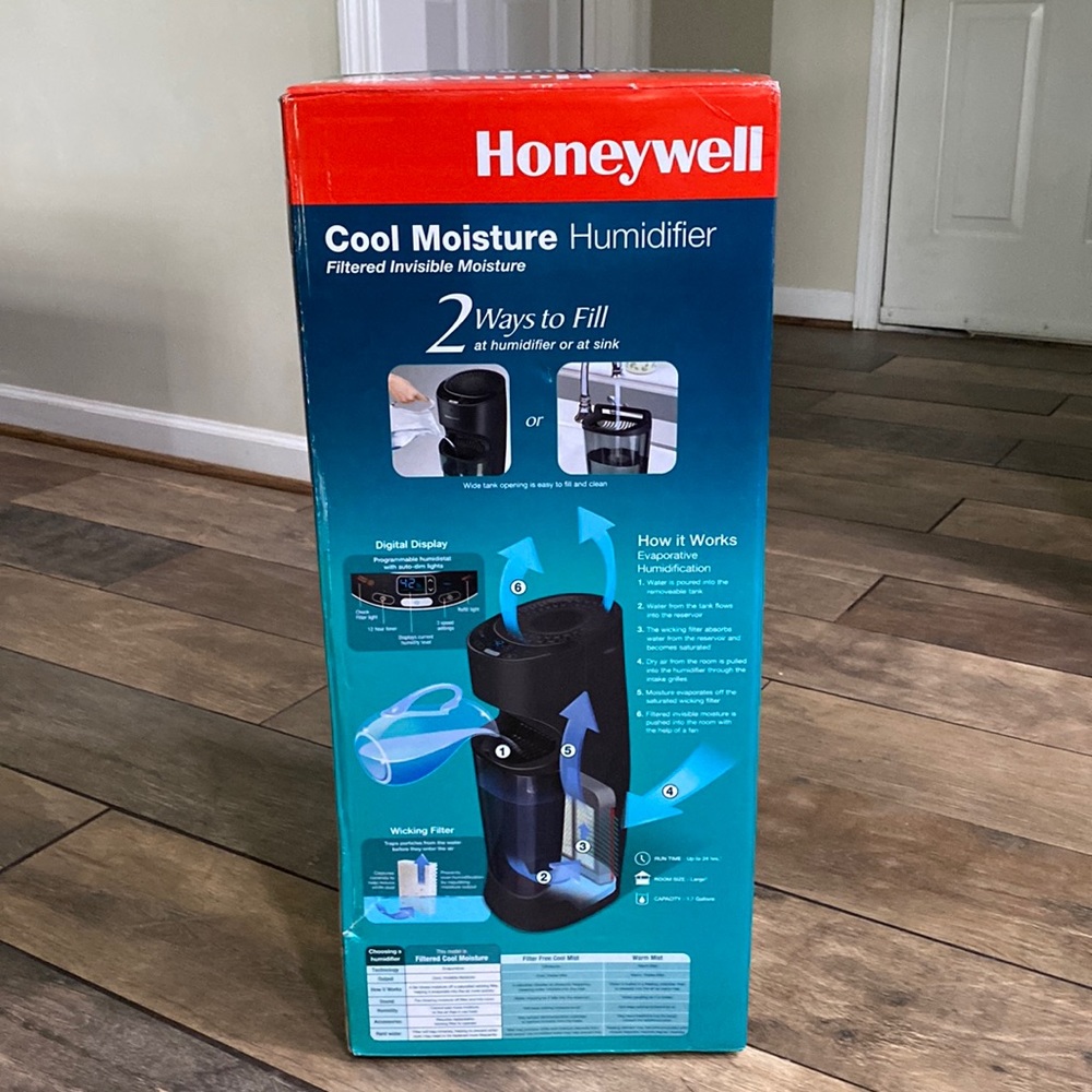 Honeywell Cool Moisture Humidifier - Black